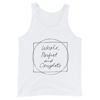 Whole, Perfect and Complete White Unisex Tank Top