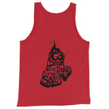 Go Deep and Large into Your Soul Red Unisex Tank Top