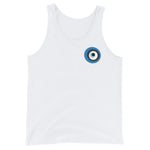 Evil Eye White Unisex Tank Top