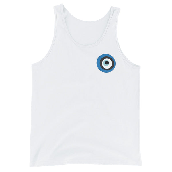 Evil Eye White Unisex Tank Top