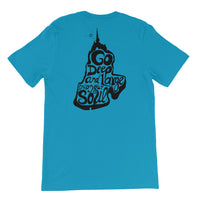 Go Deep and Large Into Your Soul Aqua Short-Sleeve Unisex T-Shirt