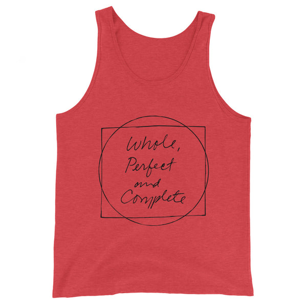 Whole, Perfect and Complete Red Unisex Tank Top
