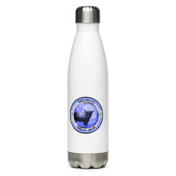 Psychic Astrology Taurus Stainless Steel Water Bottle